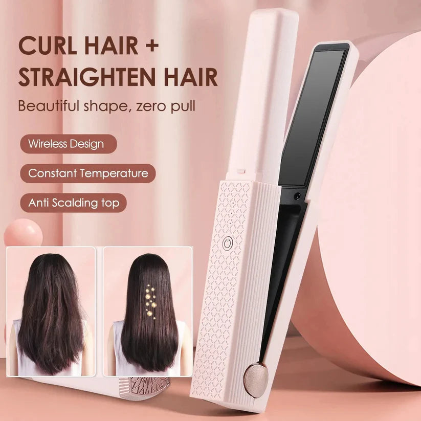 Cordless Hair Straightener – 2-in-1 Hair Styler