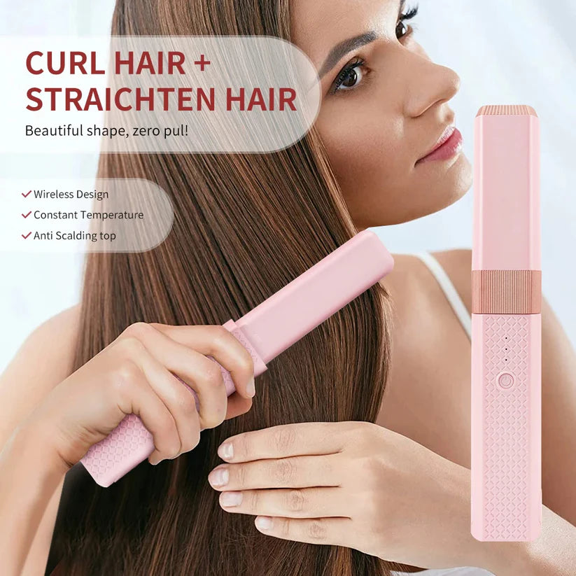 Cordless Hair Straightener – 2-in-1 Hair Styler