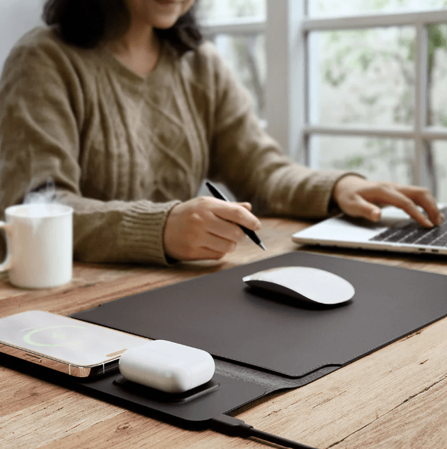 4-in-1 Wireless Charging Laptop Sleeve – Portable Workstation