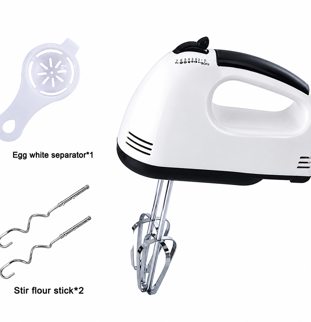 Super Hand Mixer – 7-Speed Electric Mixer with Turbo | Stainless Steel Beaters & Dough Hooks | 35% OFF + COD