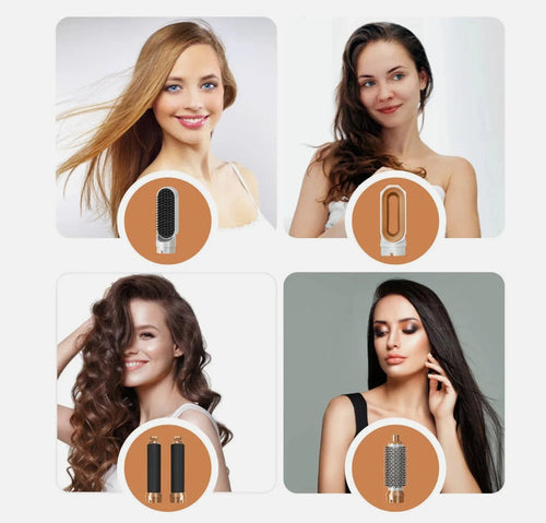 5-in-1 Hair Brush – Straighten, Curl & Style Your Hair in Minutes ✨