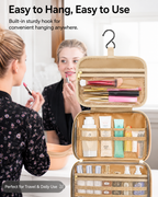 Large Hanging Travel Cosmetic Bag – Waterproof Multi-Compartment Organizer