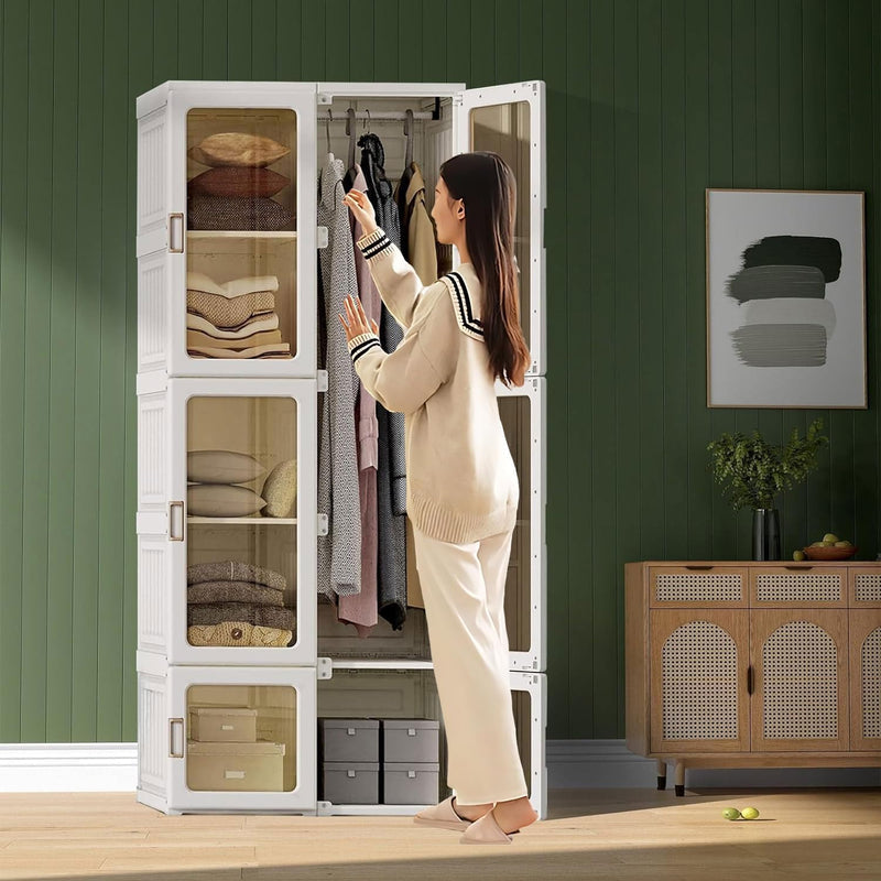 Foldable Modular Portable Wardrobe – Smart Space-Saving Storage Solution