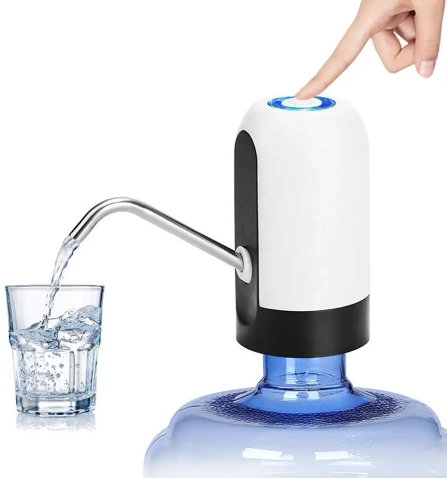 Electric Portable Water Dispenser Pump – One-Touch USB Rechargeable Water Bottle Pump
