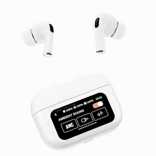 Pro AirPods With Touch Display Screen – Smart Wireless Earbuds with ANC & ENC