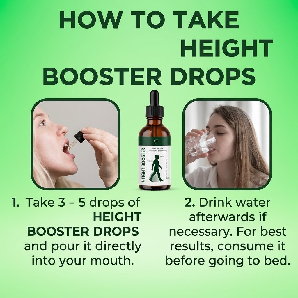 Height Booster Drops 30ml – Kids’ Daily Growth & Bone Support Formula