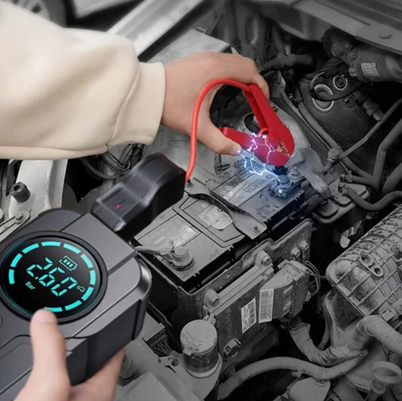 Denx Jump Starter With Air Pump – 150 PSI Portable Car Emergency Power Kit