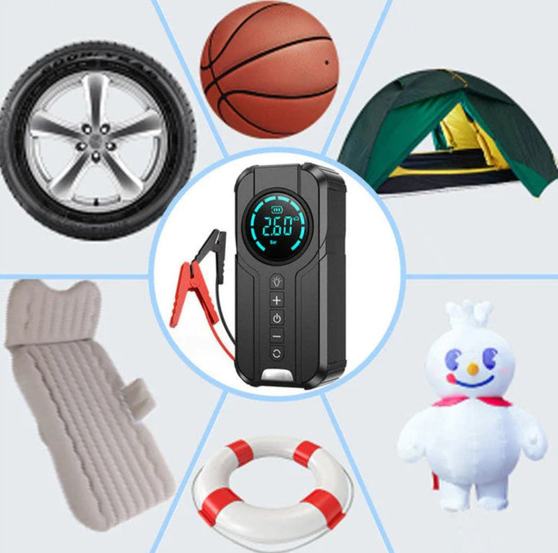 Denx Jump Starter With Air Pump – 150 PSI Portable Car Emergency Power Kit