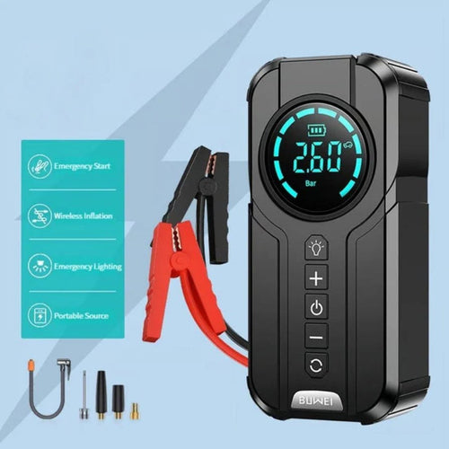 Denx Jump Starter With Air Pump – 150 PSI Portable Car Emergency Power Kit
