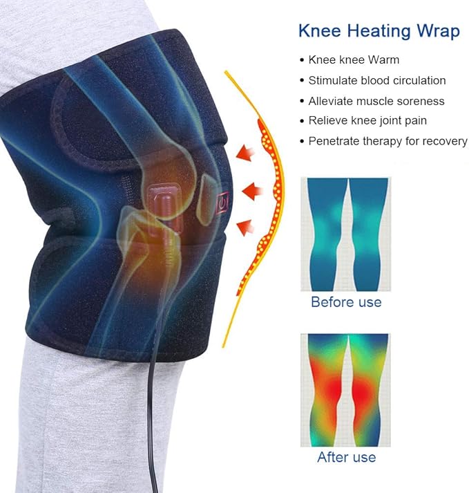 Electric Heating Knee Pad – Instant Relief for Knee & Muscle Pain with Cold Therapy Mesh (35% OFF)