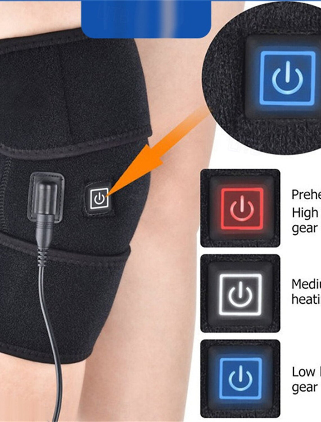 Electric Heating Knee Pad – Instant Relief for Knee & Muscle Pain with Cold Therapy Mesh (35% OFF)