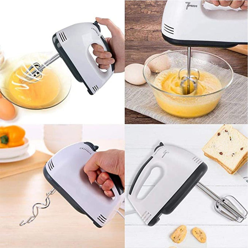 Super Hand Mixer – 7-Speed Electric Mixer with Turbo | Stainless Steel Beaters & Dough Hooks | 35% OFF + COD