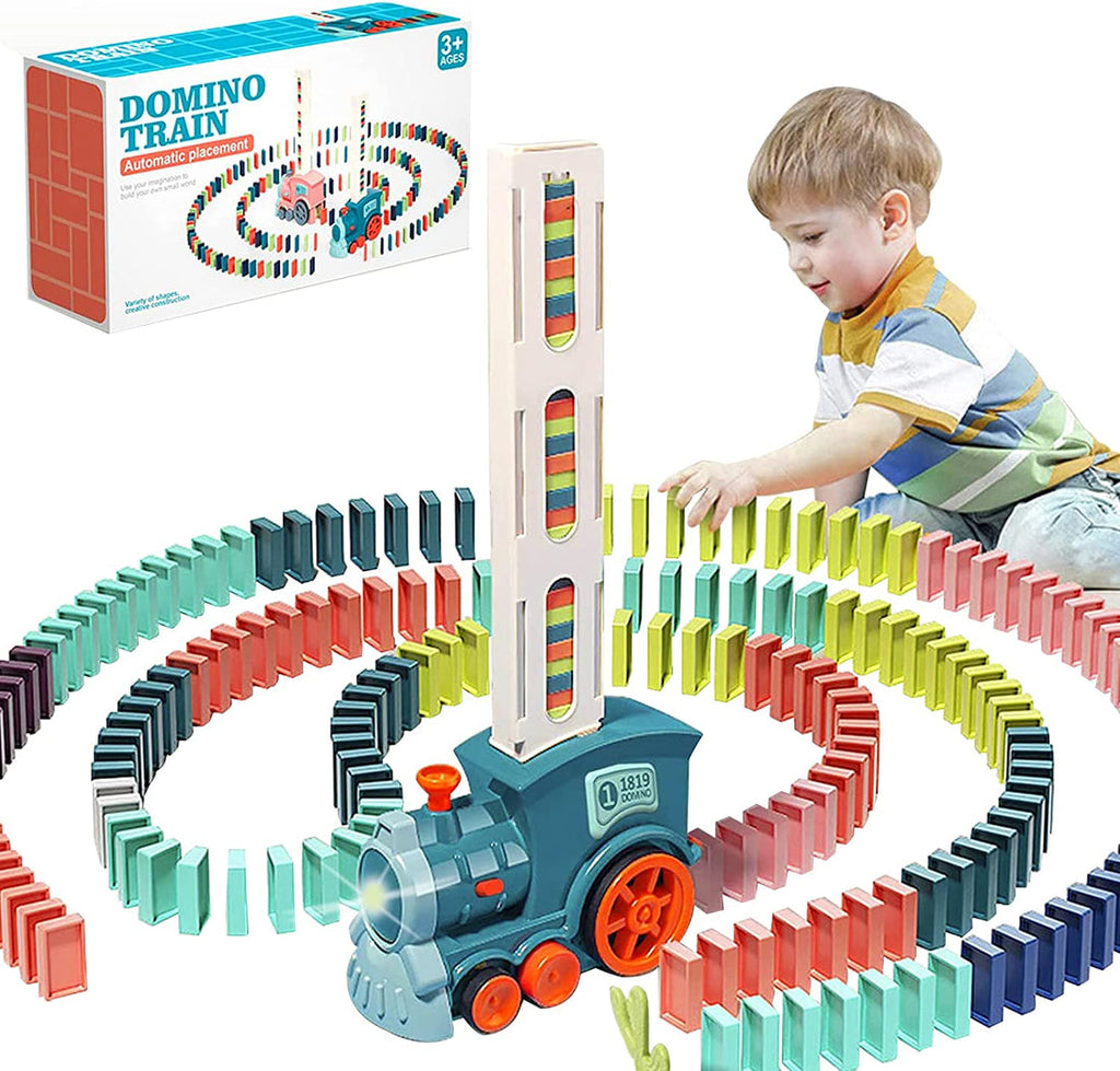 Domino Train Toy – Automatic Domino-Laying Train for Kids | 35% OFF + COD