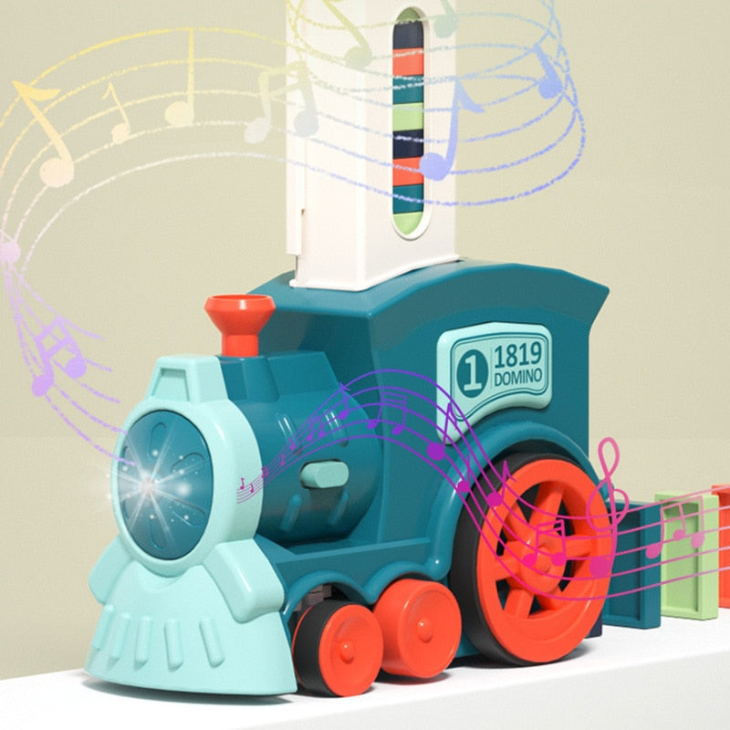 Domino Train Toy – Automatic Domino-Laying Train for Kids | 35% OFF + COD