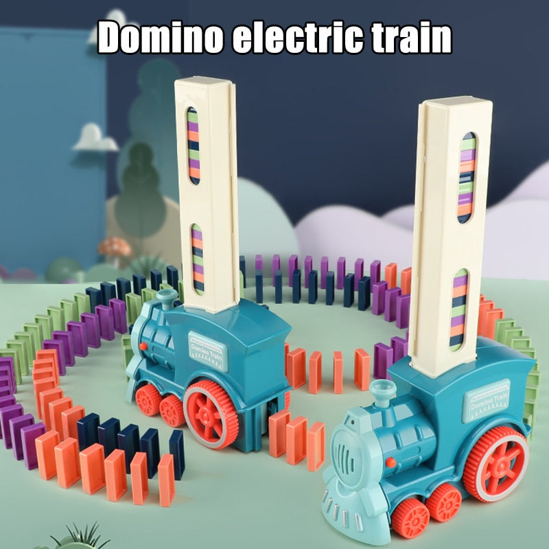 Domino Train Toy – Automatic Domino-Laying Train for Kids | 35% OFF + COD