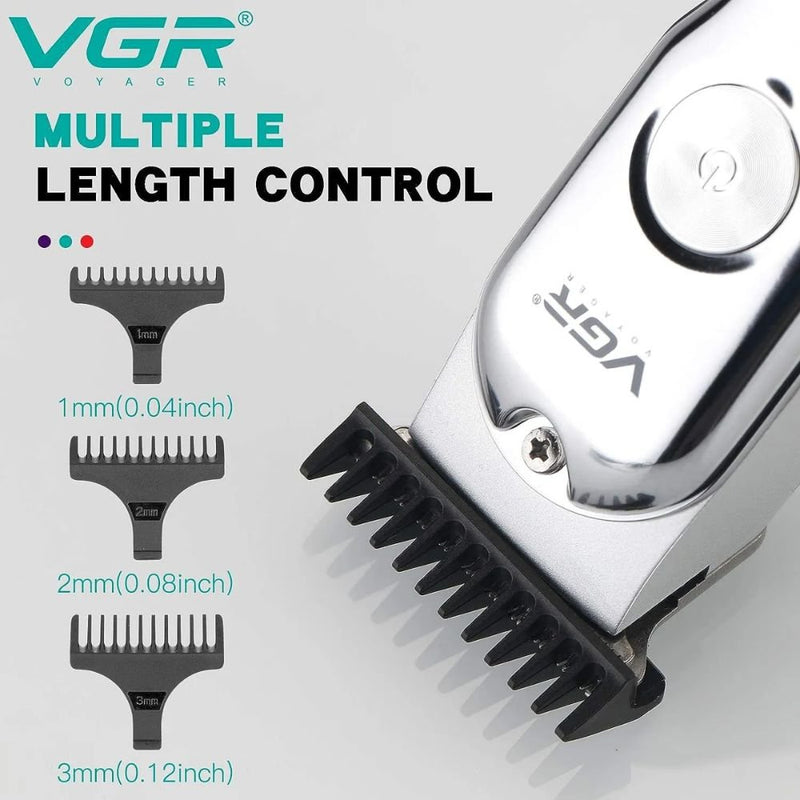 VGR Rechargeable Hair & Beard Clipper – Professional Grooming Trimmer for Men | Portable & Cordless