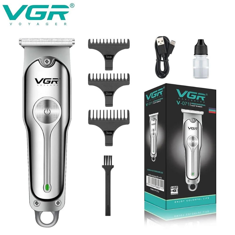 VGR Rechargeable Hair & Beard Clipper – Professional Grooming Trimmer for Men | Portable & Cordless
