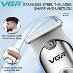 VGR Rechargeable Hair & Beard Clipper – Professional Grooming Trimmer for Men | Portable & Cordless