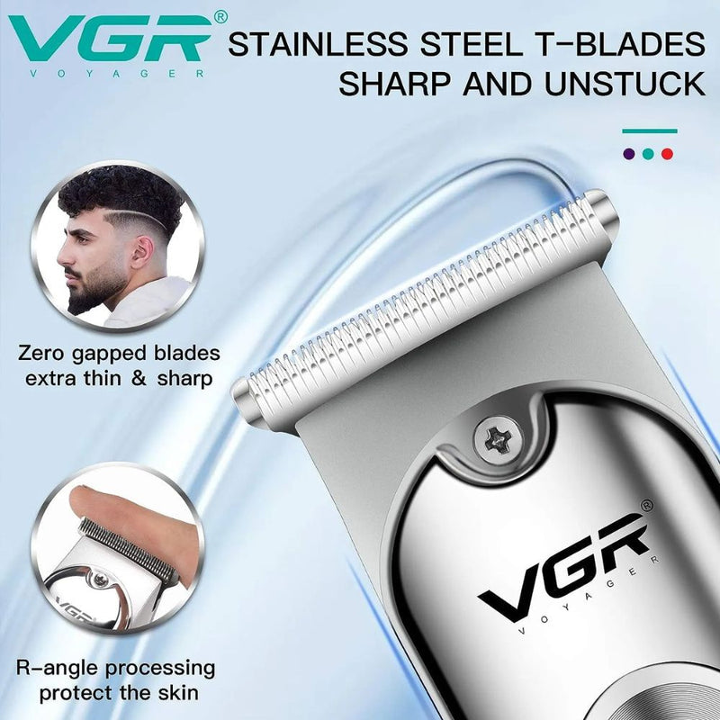 VGR Rechargeable Hair & Beard Clipper – Professional Grooming Trimmer for Men | Portable & Cordless