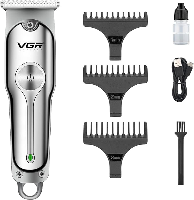 VGR Rechargeable Hair & Beard Clipper – Professional Grooming Trimmer for Men | Portable & Cordless