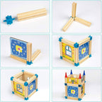Beilaluna™ 128 Pcs Wooden Building Blocks Toy for Kids (3+) | 35% OFF – Cash on Delivery