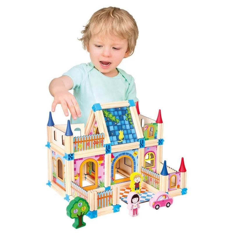 Beilaluna™ 128 Pcs Wooden Building Blocks Toy for Kids (3+) | 35% OFF – Cash on Delivery